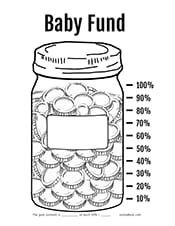 Baby fund savings jar printable