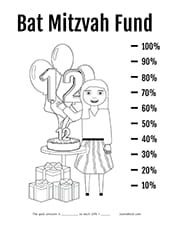Bat mitzvah savings printable