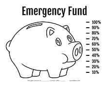 Emergency fund printable tracker