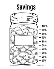 Savings jar printable