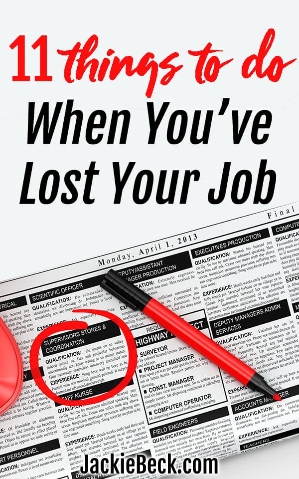 11 things to do when you've lost your job