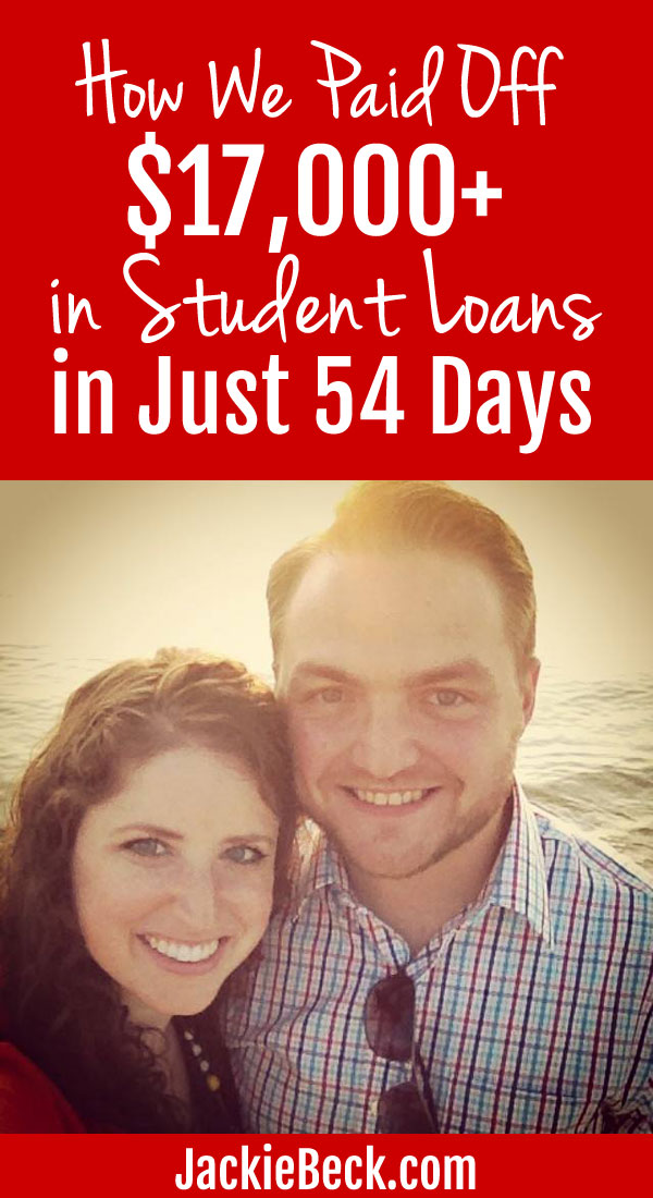 How we paid off over $17,000 in student loans in just 54 days.