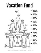 Castle vacation fund savings tracker
