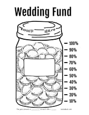 Wedding fund savings jar